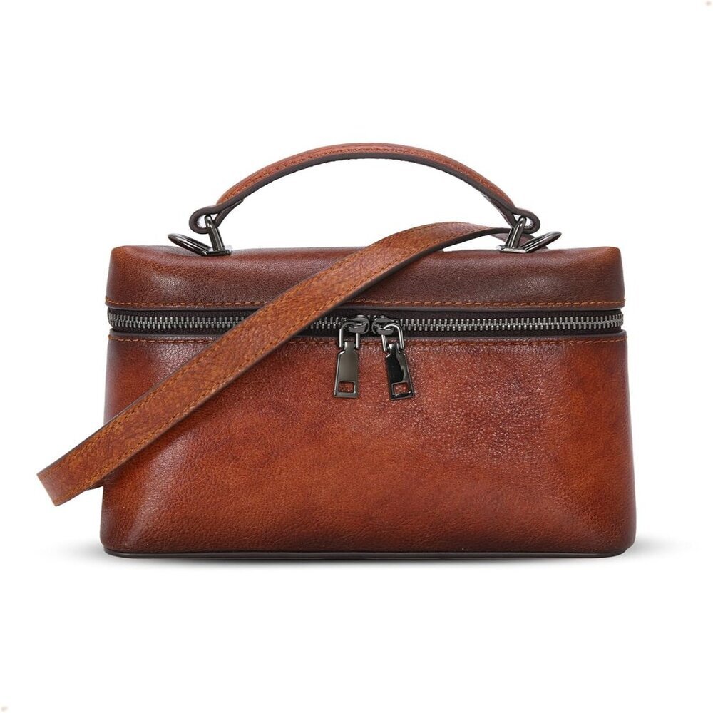 Leather Crossbody Bag Small Top Handle Purse Women Casual Travel Elegant